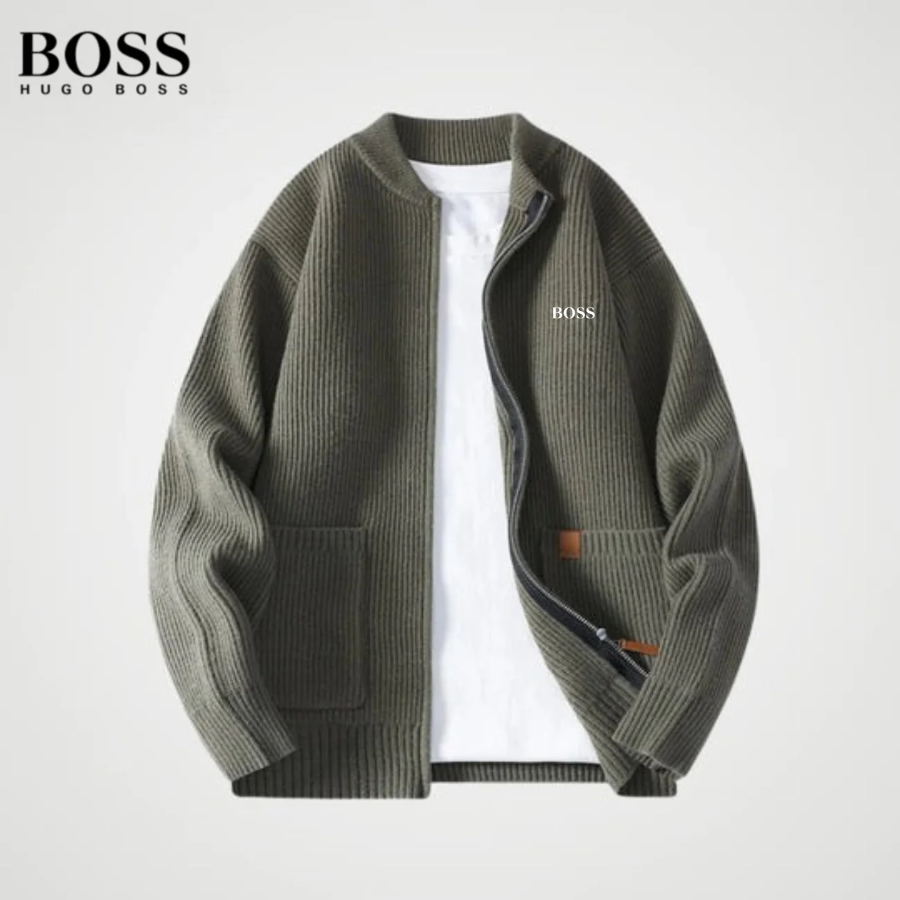 Zipped Knit Cardigan || CLEARANCE PRICE - Image 3