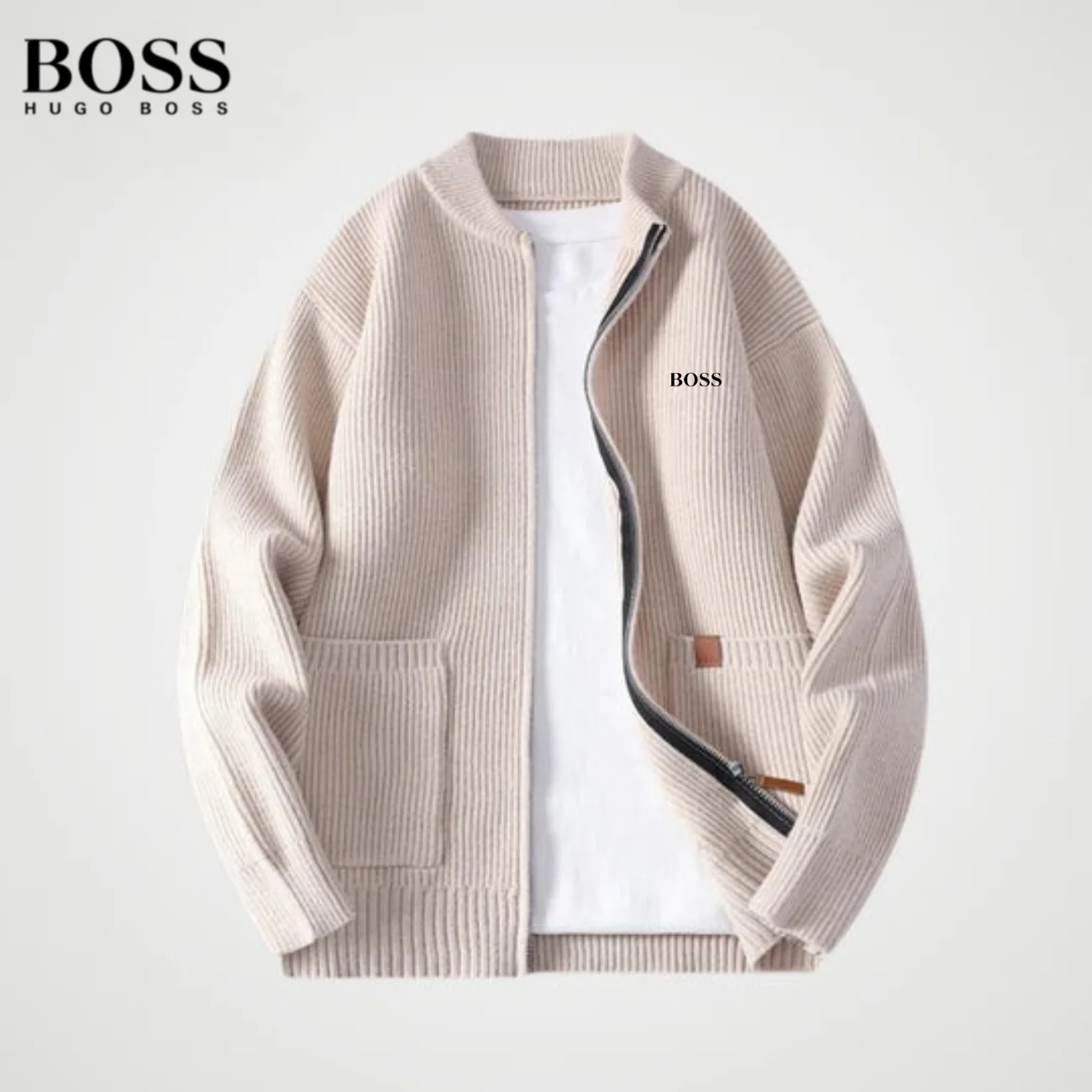 Zipped Knit Cardigan || CLEARANCE PRICE - Image 4