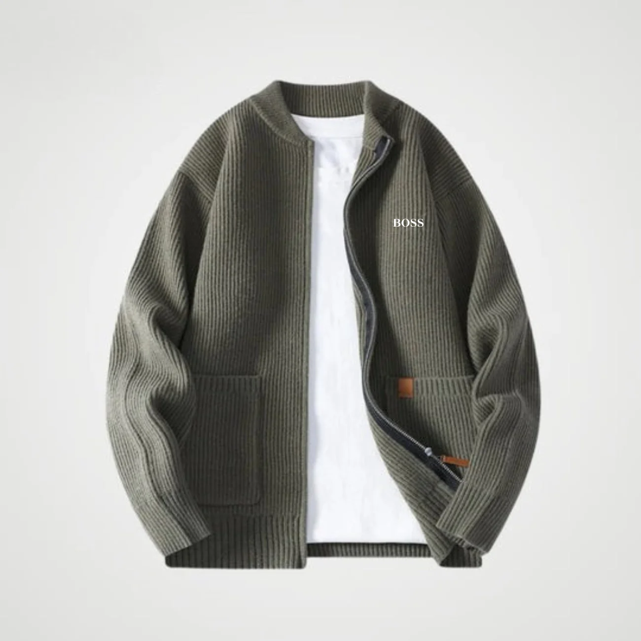 Zipped Knit Cardigan - CLEARANCE PRICE - Image 3