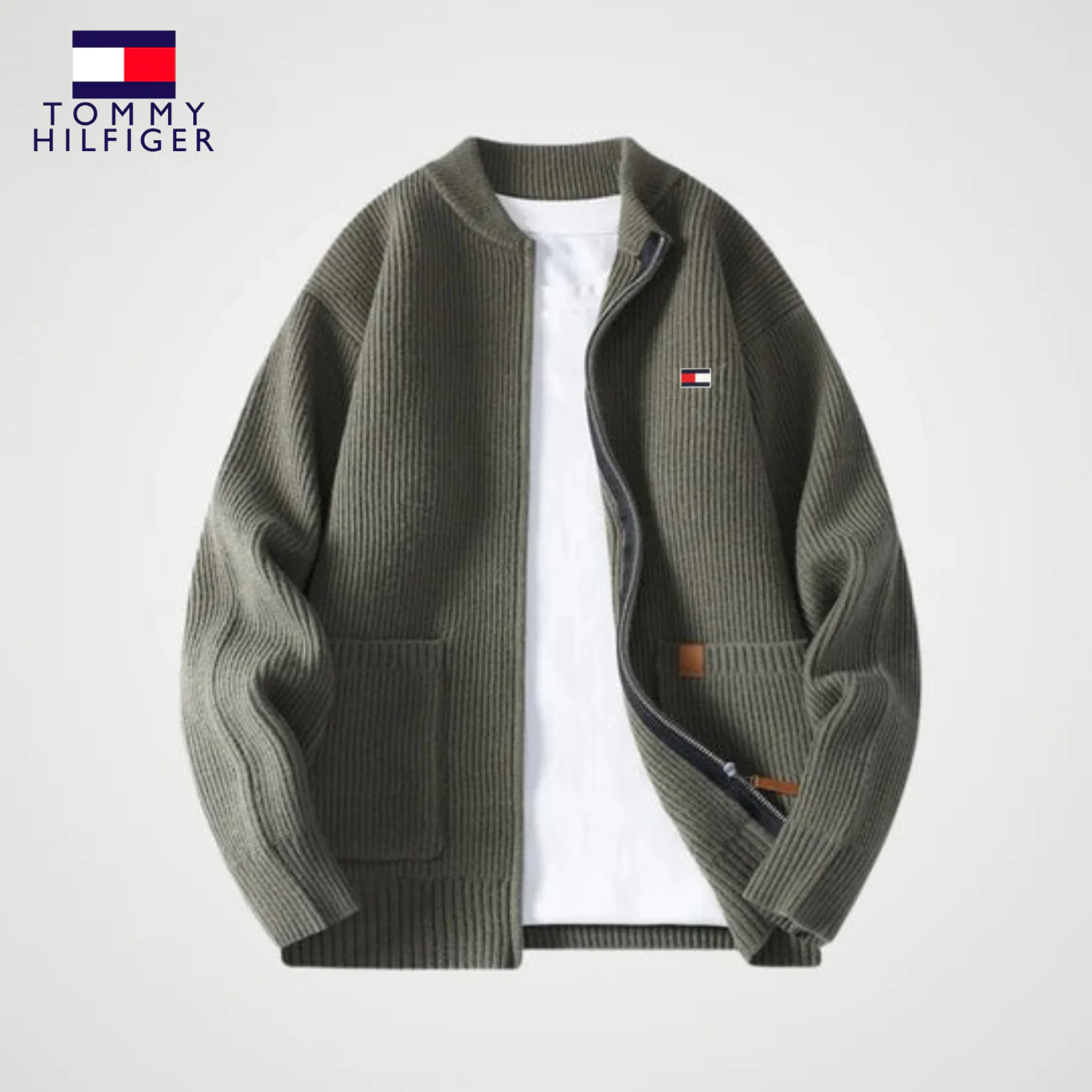 Zipped Knit Cardigan || CLEARANCE PRICE - Image 3