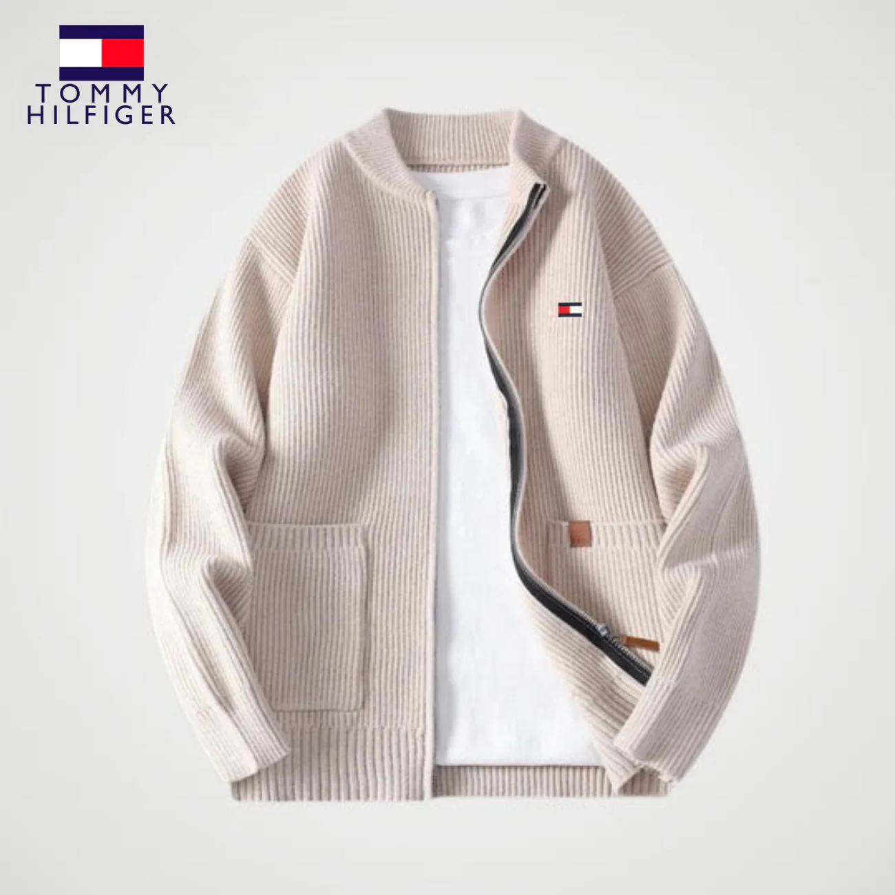 Zipped Knit Cardigan || CLEARANCE PRICE - Image 4