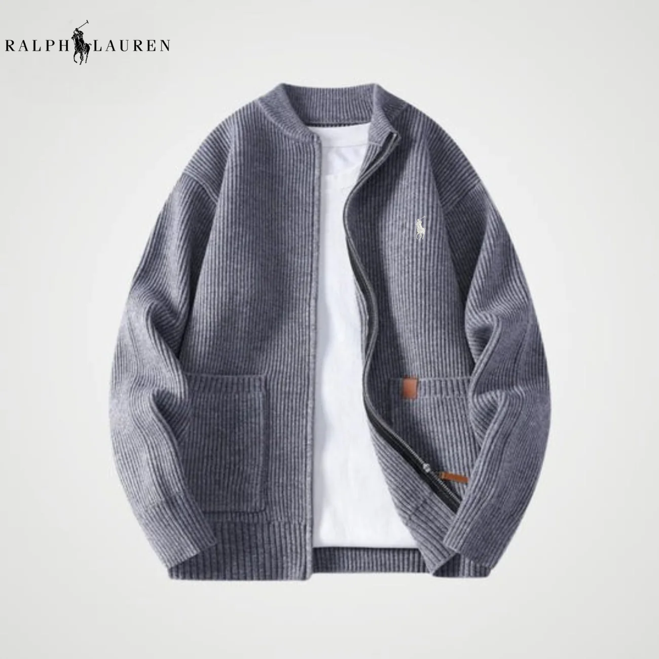 Zipped Knit Cardigan || CLEARANCE PRICE