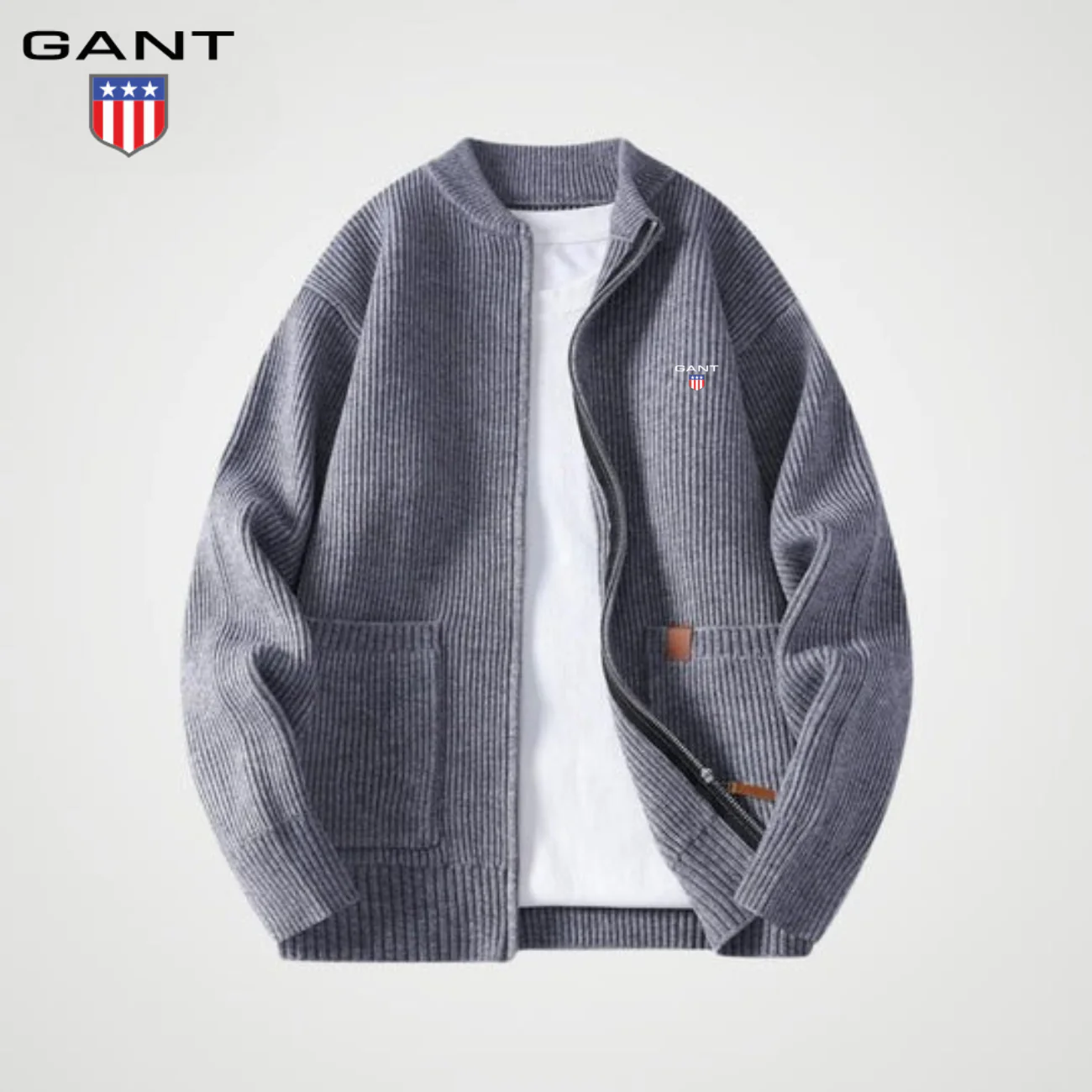 Zipped Knit Cardigan || CLEARANCE PRICE