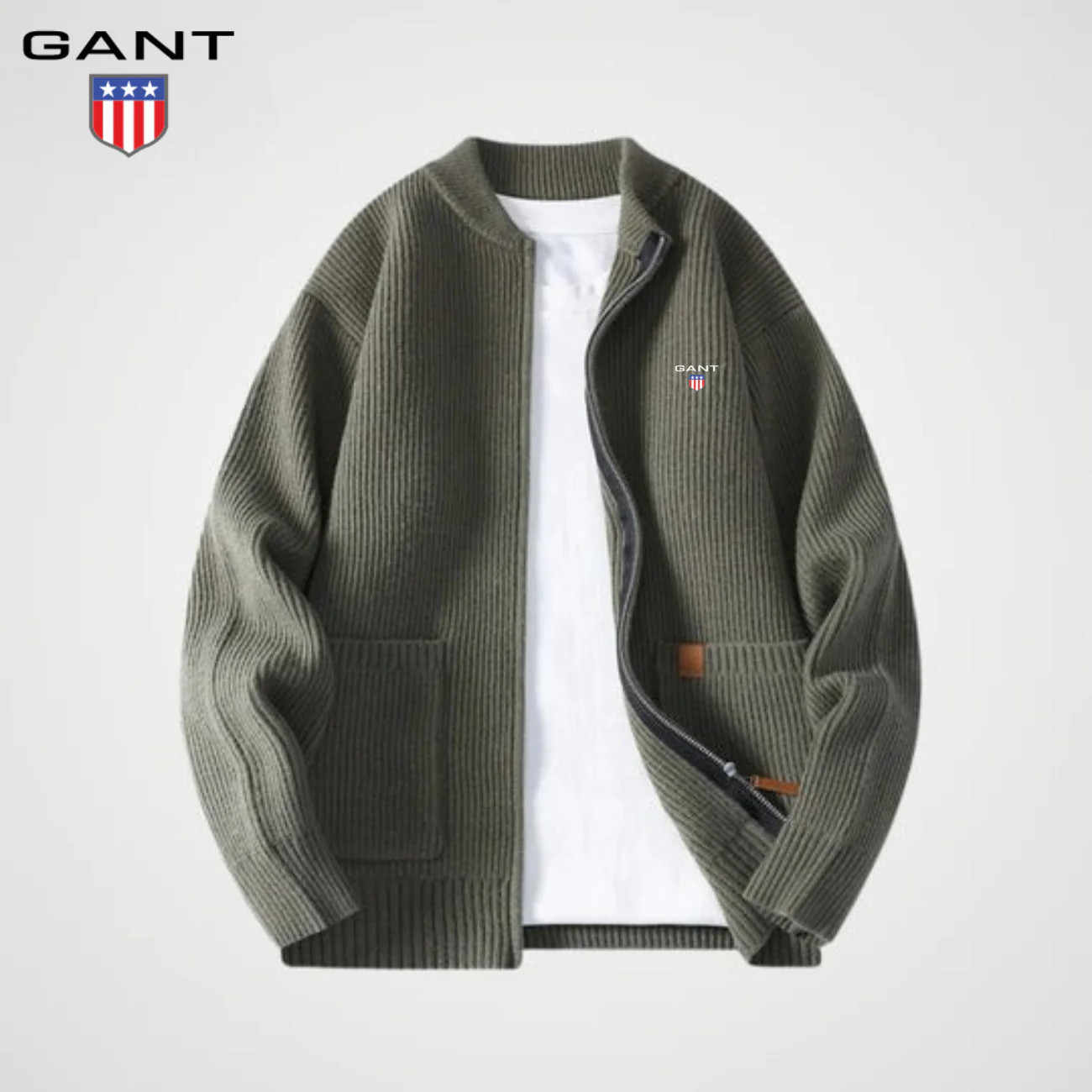 Zipped Knit Cardigan || CLEARANCE PRICE - Image 3